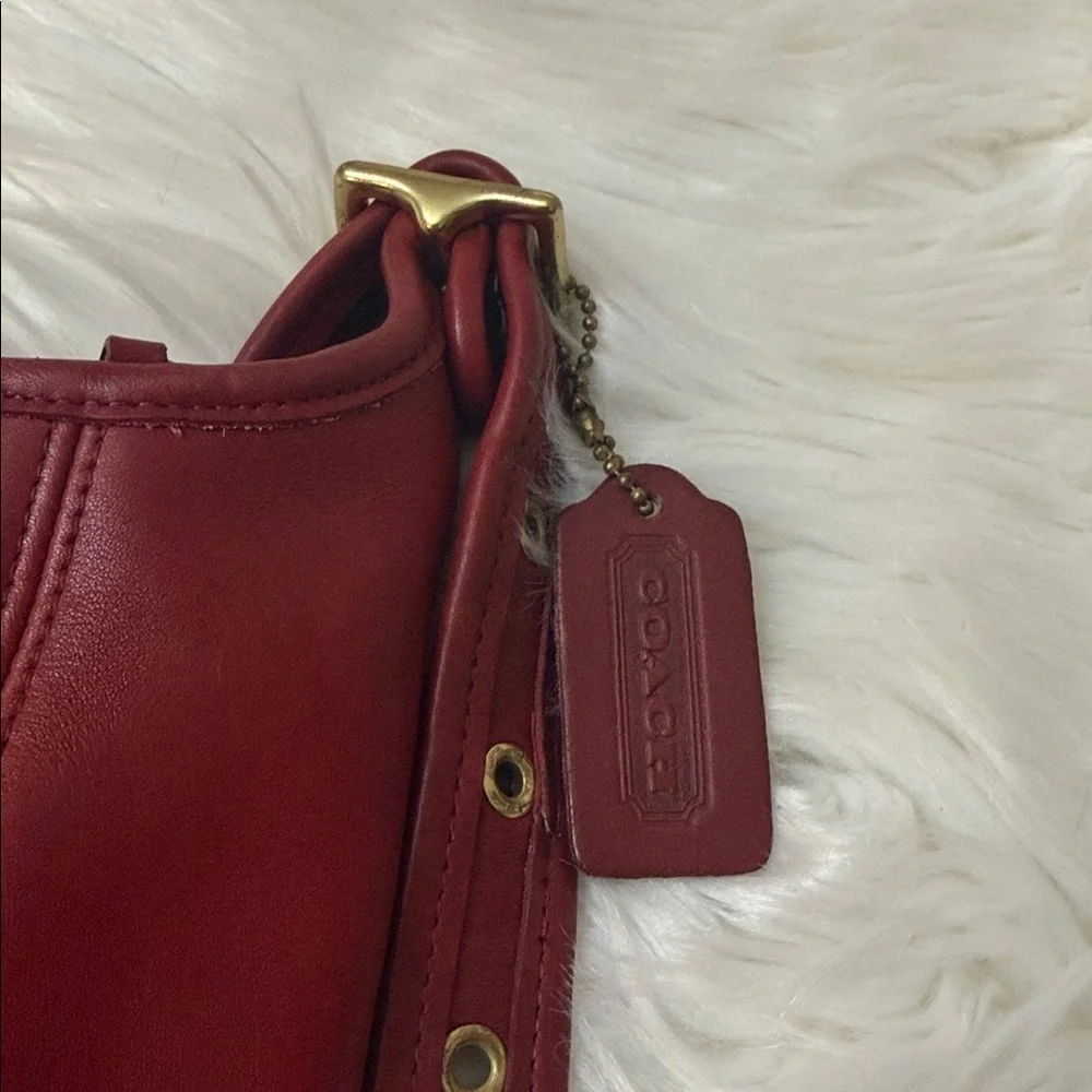 Coach Cherry Red Leather Shoulder Bag